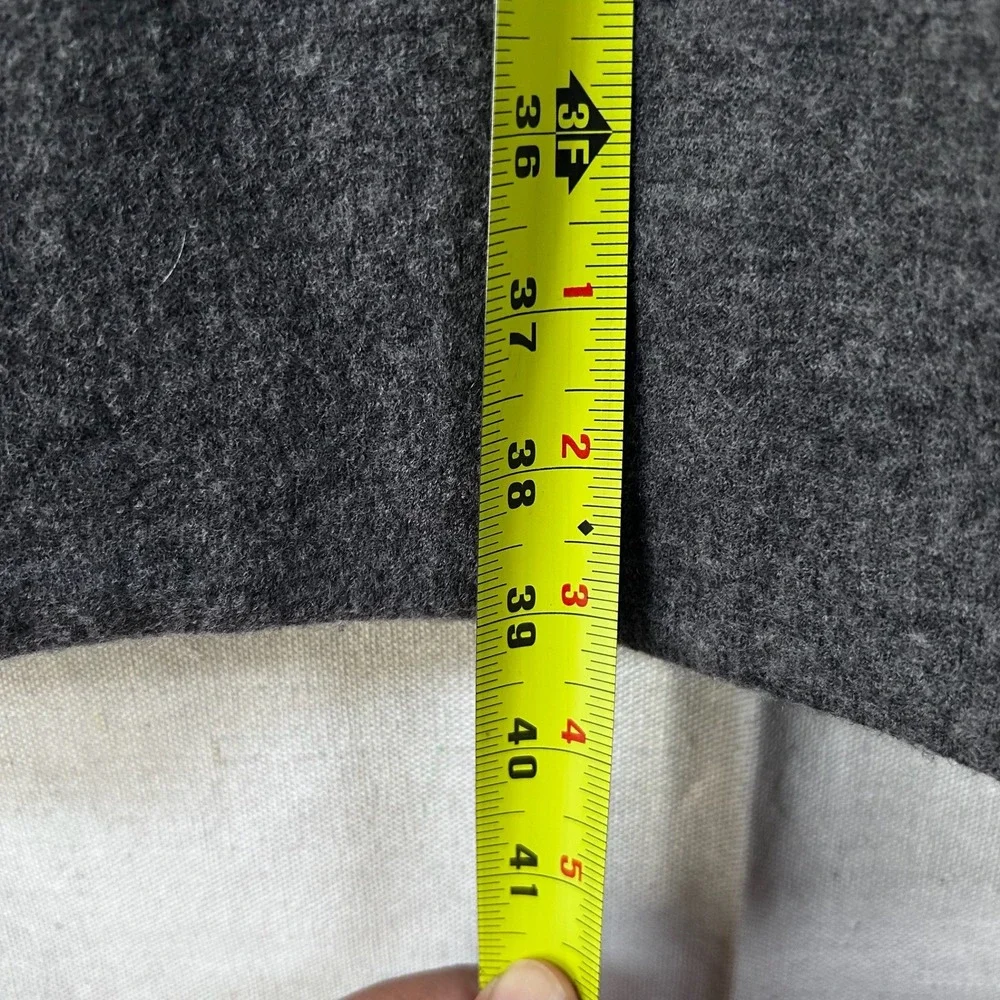 Eileen Fisher 100% Merino Wool Long Vest Charcoal Gray Button Front Large L/G - Picture 6 of 6